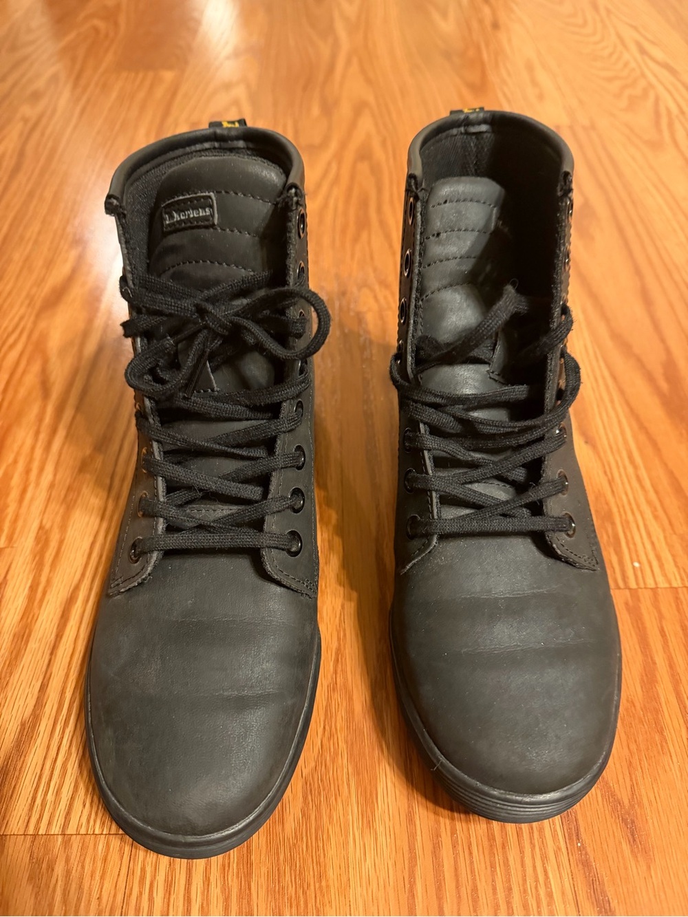 Dr. Martens Sheridan Matte Black Casual Boots Sneaker Sole Size 6 Excellent